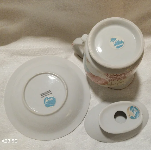 Ames Made in Japan Vintage Mid-Century Ceramic Bath/Wash Set